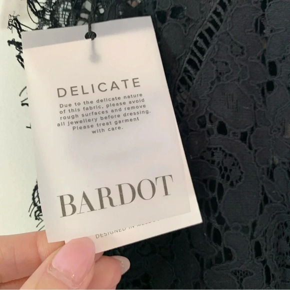 Bardot Lace Panel Midi Dress In Black Size XS NWT - Picture 11 of 15